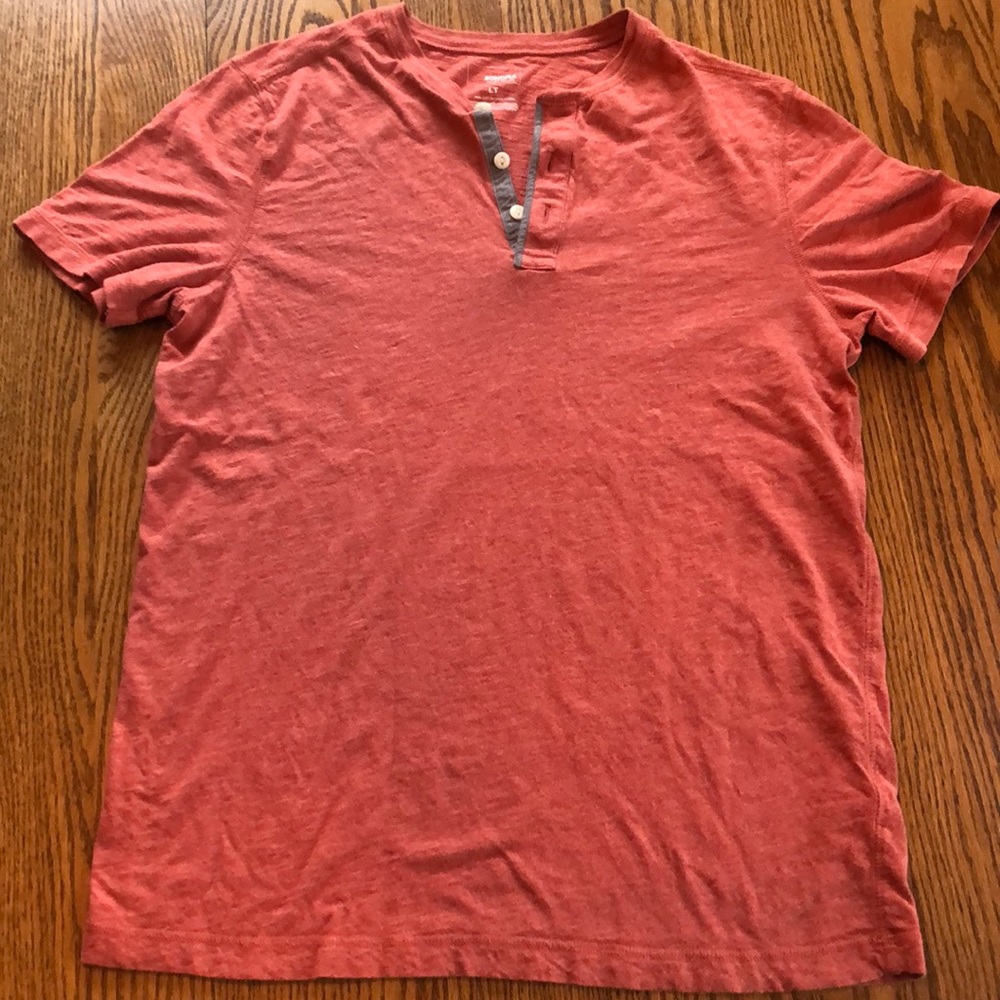 Button neck Tee, LT